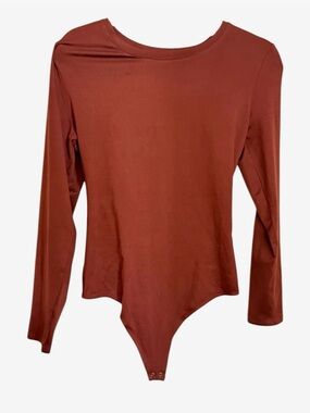 Abercrombie & Fitch softAF Collection Chocolate Brown Long Sleeve Bodysuit